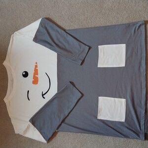 Cute snowman long top sz 2x